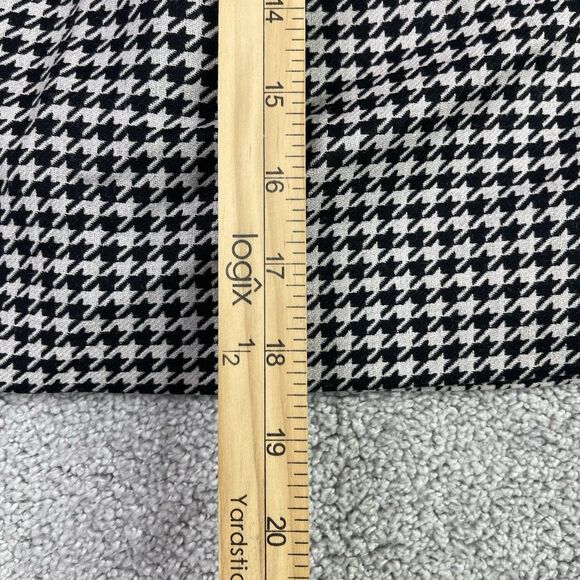 J. Crew Mini Skirt Women’s 0 Black White Houndstooth Pull On Wool Blend Lined - Picture 10 of 11